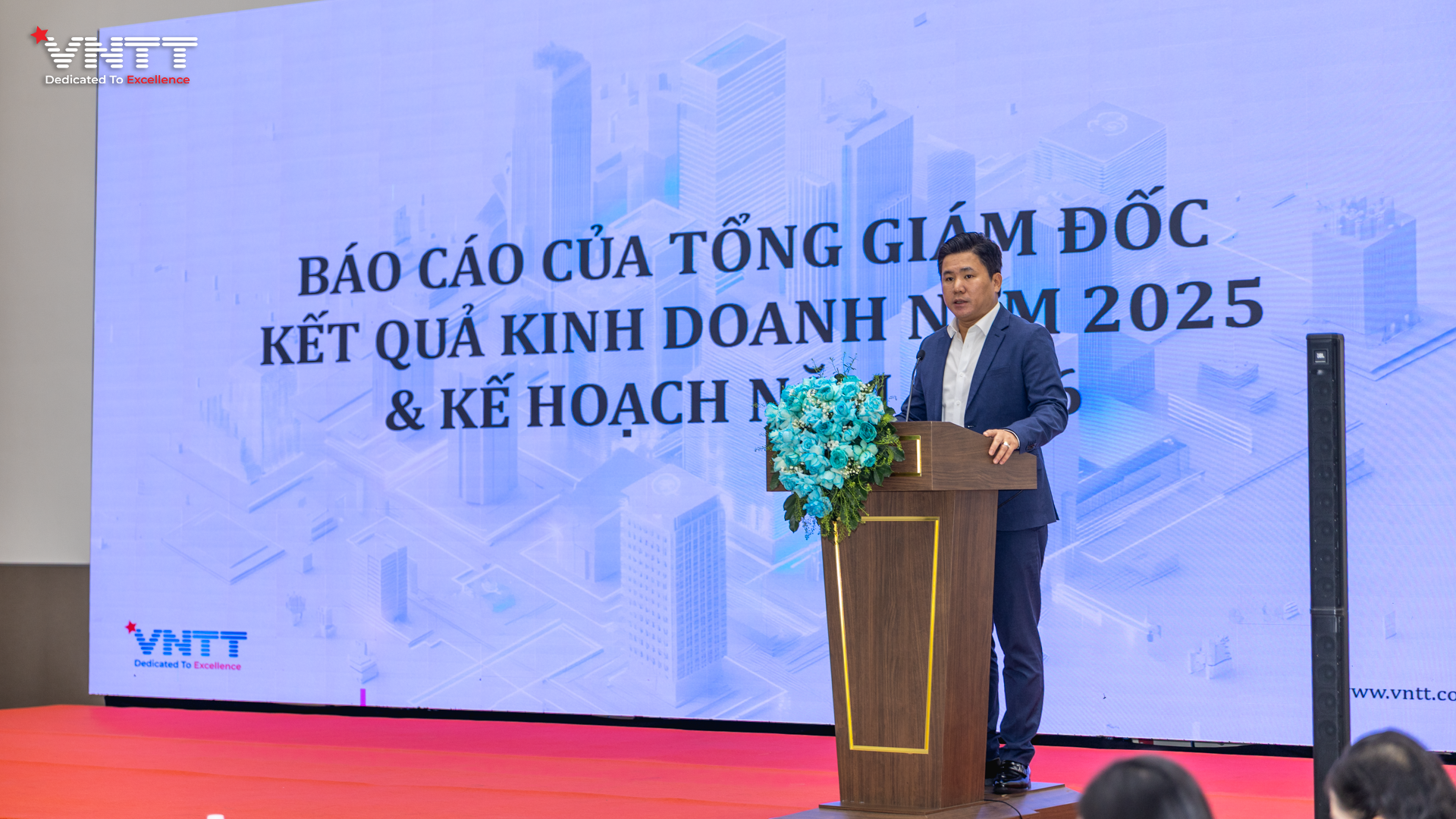 TGĐ VNTT - Ông Phạm Tuấn Anh trình bày kết quả hoạt động kinh doanh 2025 và Kế hoạch 2026