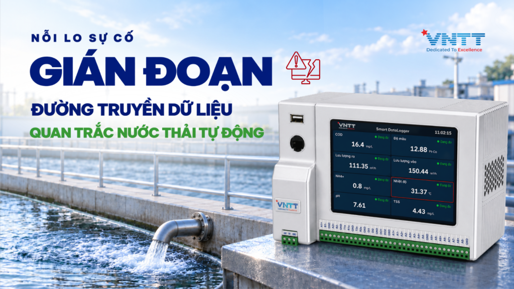 Gián đoạn đường truyền dữ liệu của trạm quan trắc nước thải tự động