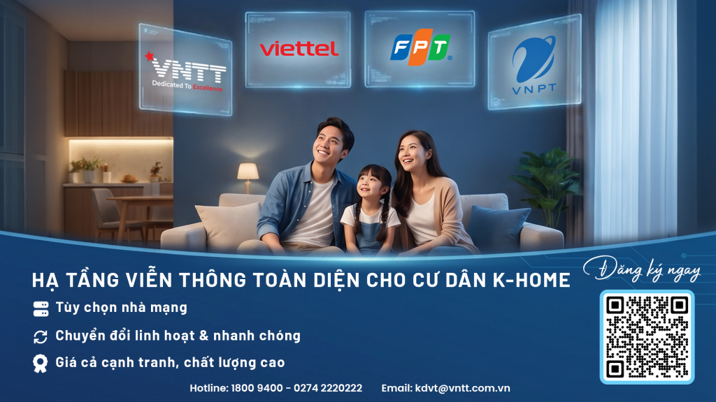 VNTT TRIỂN KHAI HẠ TẦNG ĐA NHÀ MẠNG TẠI K-HOME