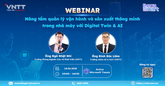 Hội thảo Online: Chuyển đổi số trong sản xuất với Digital Twin và AI