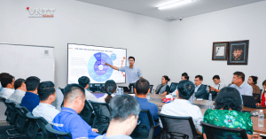 VNTT ĐÓN ĐOÀN ĐẠI BIỂU THAM QUAN VÀ TÌM HIỂU MÔ HÌNH NHÀ MÁY THÔNG MINH ORION FOOD VINA