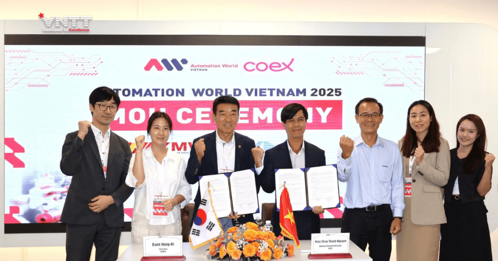 VNTT ký kết Bản Ghi Nhớ Hợp tác với KMVIA, thúc đẩy hợp tác trong lĩnh vực Thị giác máy, Sản xuất thông minh và Chuyển đổi số.