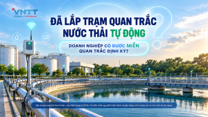 Đã lắp trạm quan trắc nước thải tự động có thể được miễn định kỳ không? Hình minh hoạ: VNTT